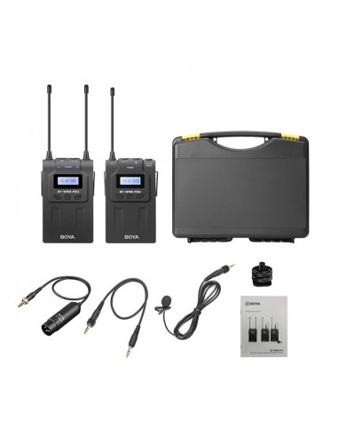 Kit Micrófono inalámbrico UHF Pro Boya 1TX+1RX