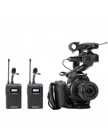 Kit Micrófono inalámbrico UHF Pro Boya 2TX+1RX